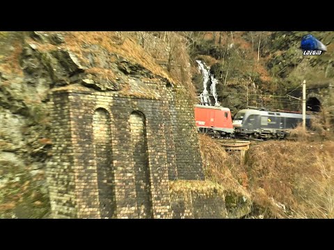 LEMA 480 019-5 & Taurus ES64U2 070 E-Loks & Marfar LTE Freight Train in Defileul Jiului Canyon