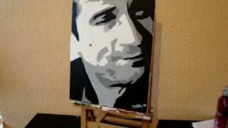 Robert De Niro  PORTRAIT ACRYLIC PAINTING on CANVAS
