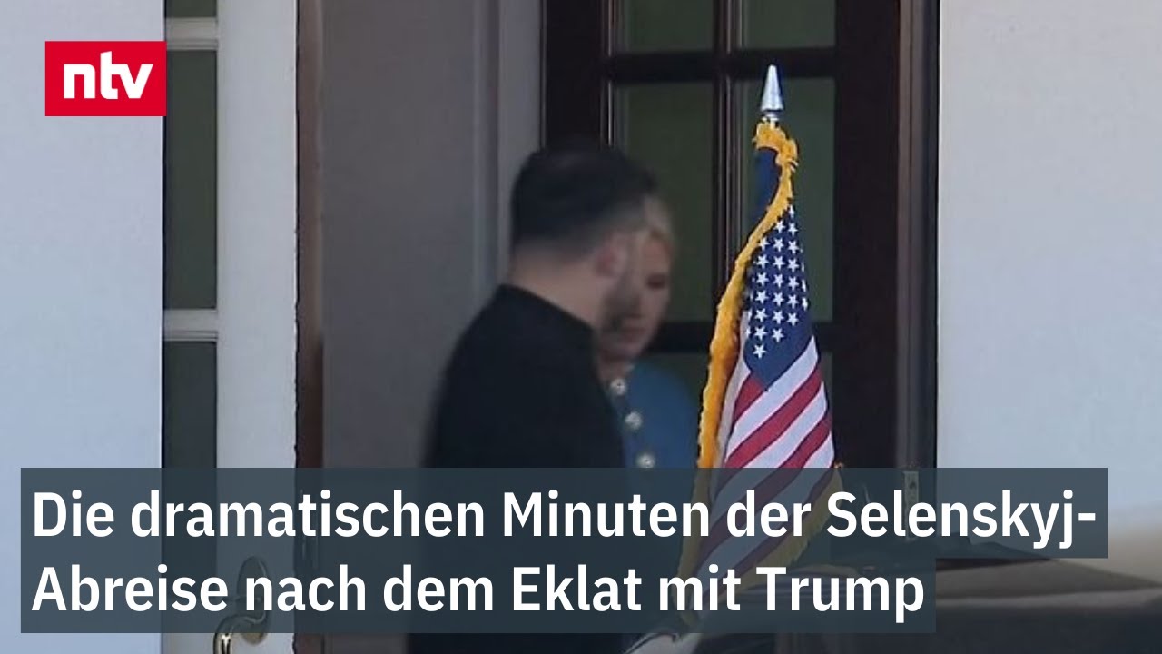 Die dramatischen Minuten der Selenskyj-Abreise - Nach Eklat mit Trump und J.D. Vance