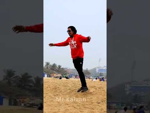 Chennai Merina beach la kuthikka poren😱😳 #mrkalvan #funny #tranding
