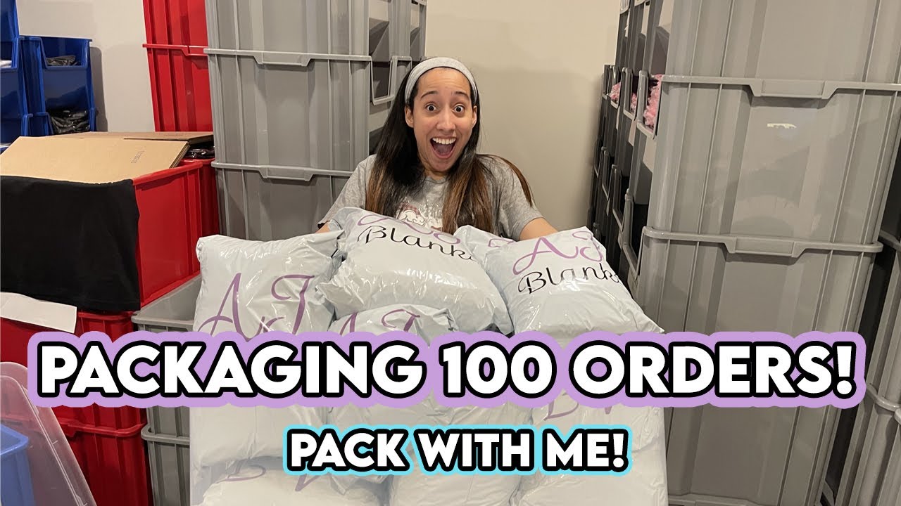 PACKAGING 100 ORDERS | Pack Orders With Me | Studio Vlog
