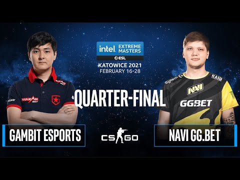CS:GO - Gambit Esports vs. NAVI GG.BET [Overpass] Map 1 - IEM Katowice 2021 - Quarter-final