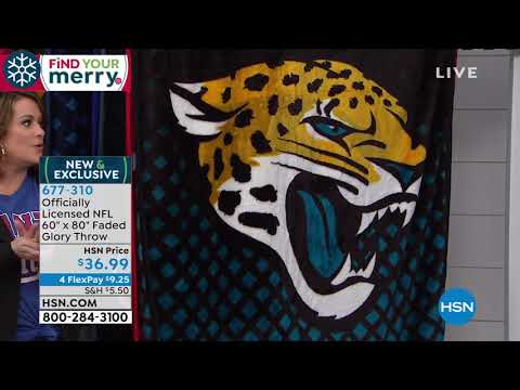 Officially Licensed NFL 60" x 80" Faded Glory Throw