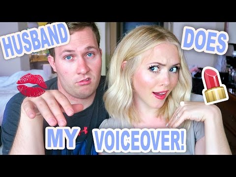 MY CUTE HUSBAND DOES MY MAKEUP VOICEOVER! | Janna and Braden Video