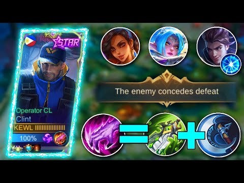 CLINT HYPER JUNGLE IS HERE!! ENEMY AUTO CONCEDES DEFEAT! | CLINT FULL DAMAGE BUILD 2022 - MLBB