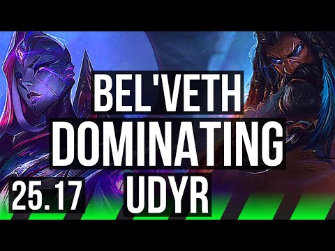 BEL'VETH vs UDYR (JGL) | 11/2/6, 1100+ games, Dominating | KR Master | 25.17