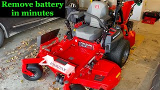 How to remove Zero Turn mower battery