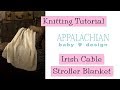 Irish Cable Stroller Blanket
