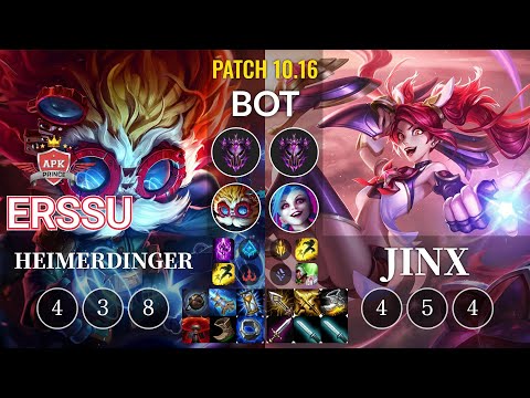 APK erssu Heimerdinger vs Jinx Bot - KR Patch 10.16