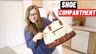 Weekender Canvas Duffle Bag Review 2022 | Shoe Compartment Durable Foldable Tote