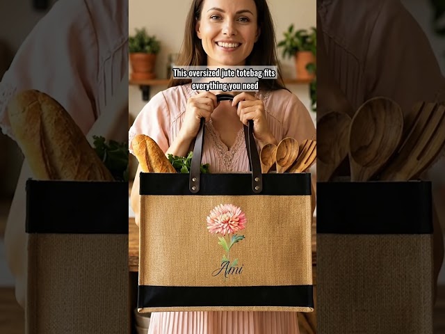 Vídeo relacionado con Letras Personalizadas Bolsa de lona, Bolso Tote de Mujer con Inicial y Flores Bolsa de Compras con Bolsillo Interior Alfabeto Bolso de Cosméticos Regalos para Damas Amigas Mamá Regalo Cumpleaños(A)