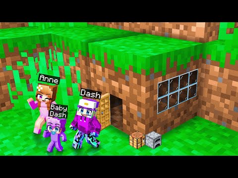 Dash Survives 100 Days inside Block in Minecraft…