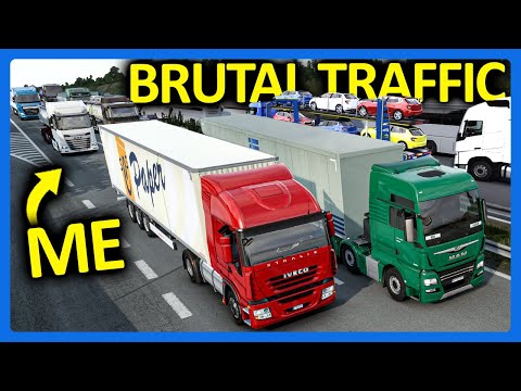 I Got Stuck in BRUTAL Traffic for Hours in Euro Truck Simulator...