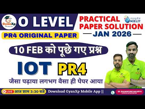 10 Feb JAN 2026 || practical question's Solution| PR4 | M4-R5.1 | O Level Practical Exam Jan 2026