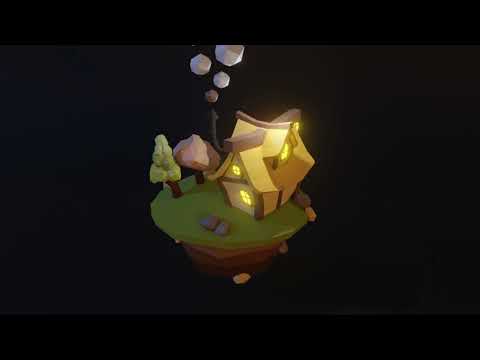 Stylized Isometric 3D Shack Made By Blender
