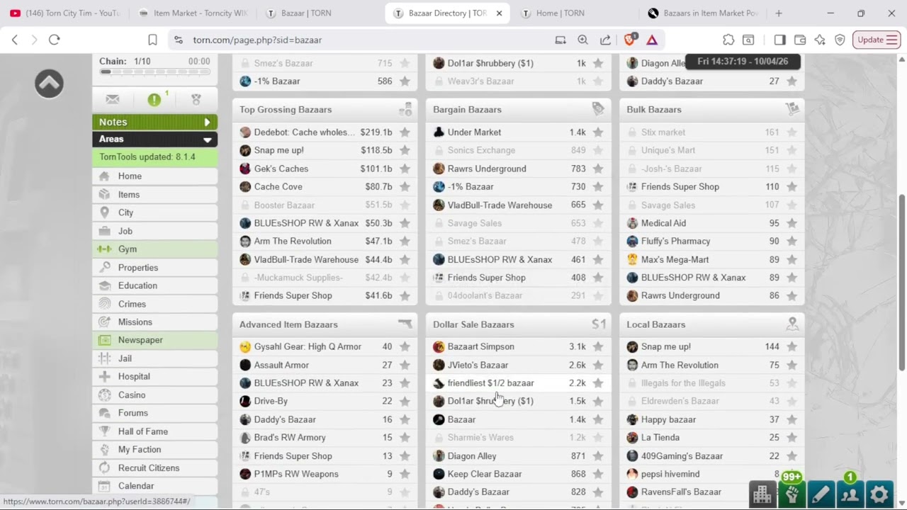 Make More Money in Torn Bazaar Guide
