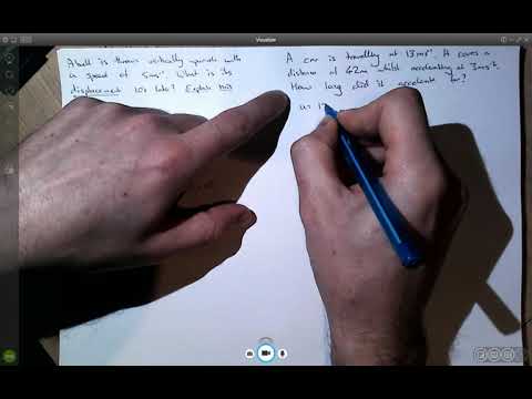 1D SUVAT Worked Exam Questions 2 - Harder Questions - A-level Mechanics