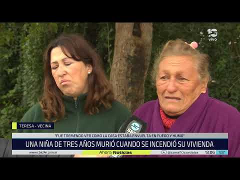 Tragedia en Salsipuedes: una niña de 3 años murió tras el incendio de su casa