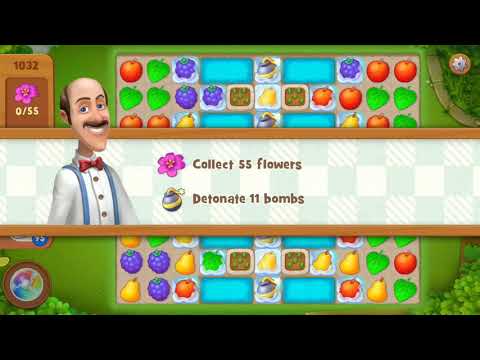 Gardenscapes Level 1032 Walkthrough "No Boosters Used"
