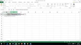 Return Sheet Name into a Cell - Excel Formula