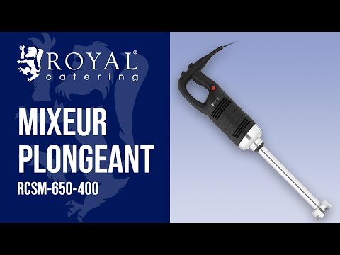 Vidéo - Mixeur plongeant - 650 W - Royal Catering - 400 mm - 8 000 - 18 000 tr/min