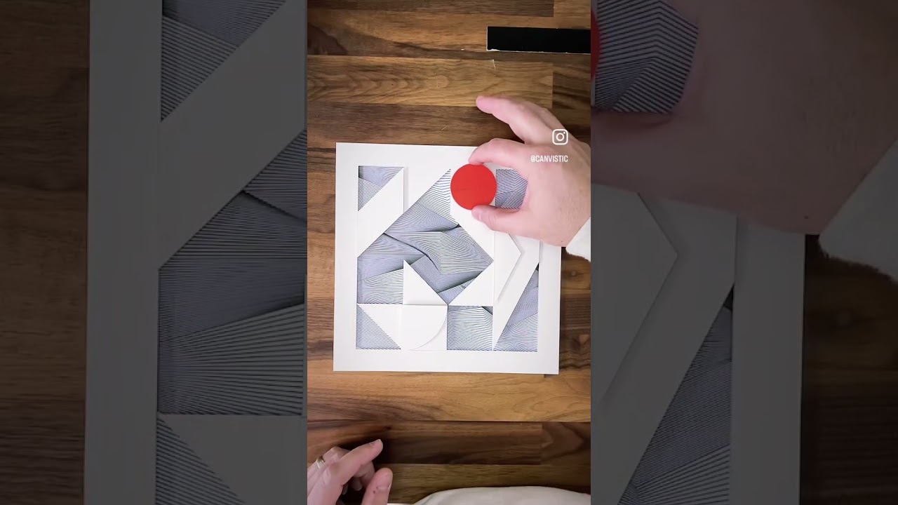 LAYER .01 - Original Framed Abstract Layered paper Wall Decor #papercraft #architecture #midcentury