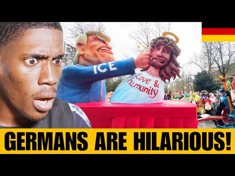 American reacts to Germans Making Fun of Trump at Carnival
