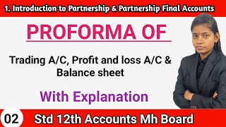 Performa of trading profit and loss account explanation in hindi