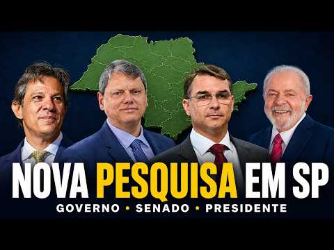 NOVA PESQUISA EM SP: Tarcísio dispara e Flávio surpreende contra Lula!