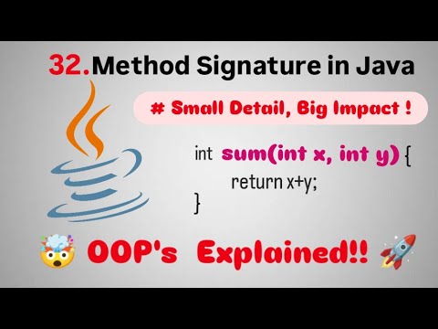 Object Oriented Programming Oops In Java Part 6 Method Signature Explained Fight4tech
