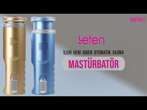 Leten İleri Geri Giden İç Dokusu Yumuşak TIrtıklı Otomatik Vajina Mastürbatör-Sarı