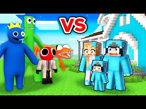 EPIC Minecraft Showdown: RAINBOW FRIENDS vs SECURITY FAMILY!😱