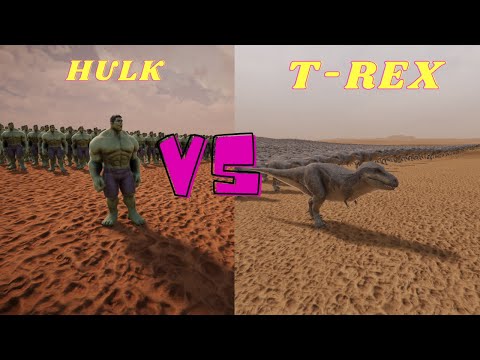 1.000 HULK VS 10.000 T-REX - Ultimate Epic Battle Simulator 2-UEBS 2