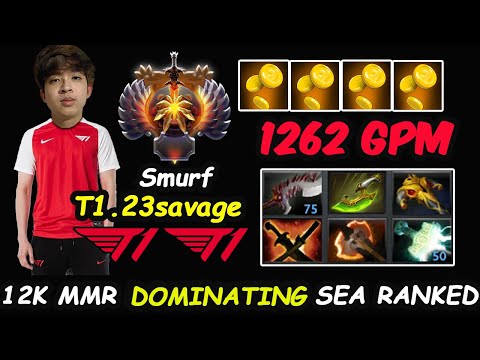 T1 23savage Alchemist 12K MMR immortal Rank1 Fast farm Dominating Server SEA  Dota 2 pro Gameplay
