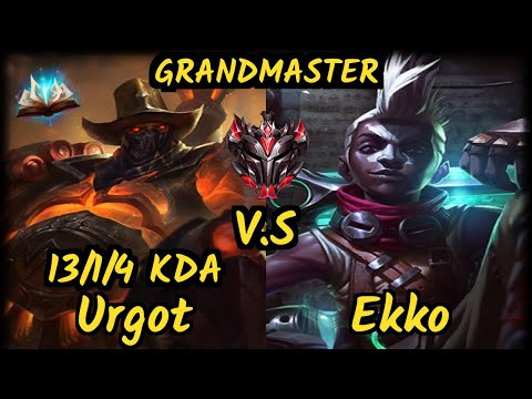 Grevthar (URGOT) vs EKKO - 13/1/4 KDA MID GAMEPLAY - BR Ranked GRANDMASTER