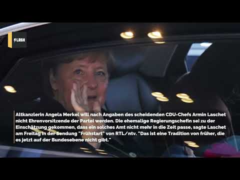 Merkel verzichtet auf Ehrenvorsitz der CDU