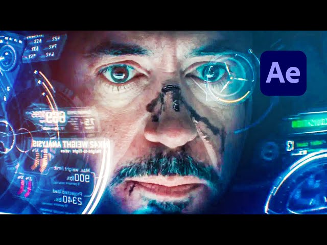 Advanced Iron man HUD Helmet in After effects tutorial