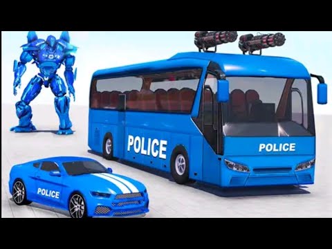 Bus Robot War Car || Spot Robot Game || Car Stunts