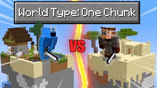 Minecraft Speedrun Battle But The World Is Only ONE CHUNK