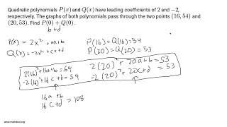 Two Complementary Polynomials - 2022 AIME I Problem 1
