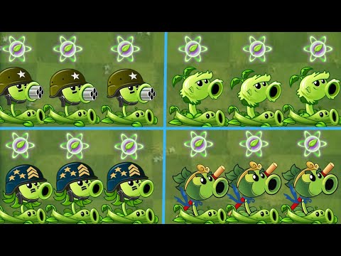 Plants vs. Zombies 2 Every Green Team Pea Plants vs 30 Jurassic Rockpuncher Zombie in PvZ 2 Battlez