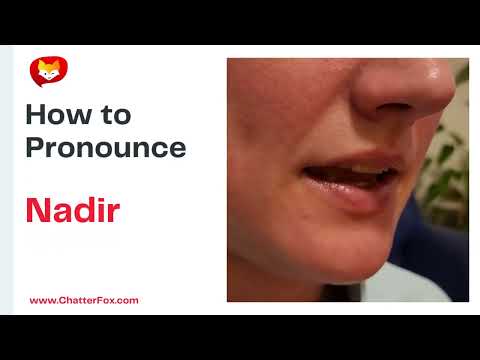 How to Pronounce Nadir, Pronunciation Lessons