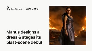 Manus designs a dress & stages its blast-scene debut