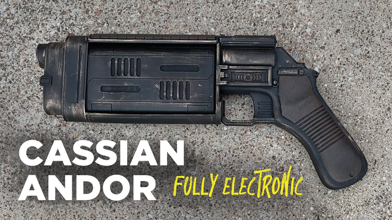 Cassian Andor Blaster with Full Electronics