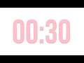 30 Second Countdown Timer No Sound Pink Colour