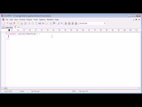 jQuery Tutorial 10 Window Unload