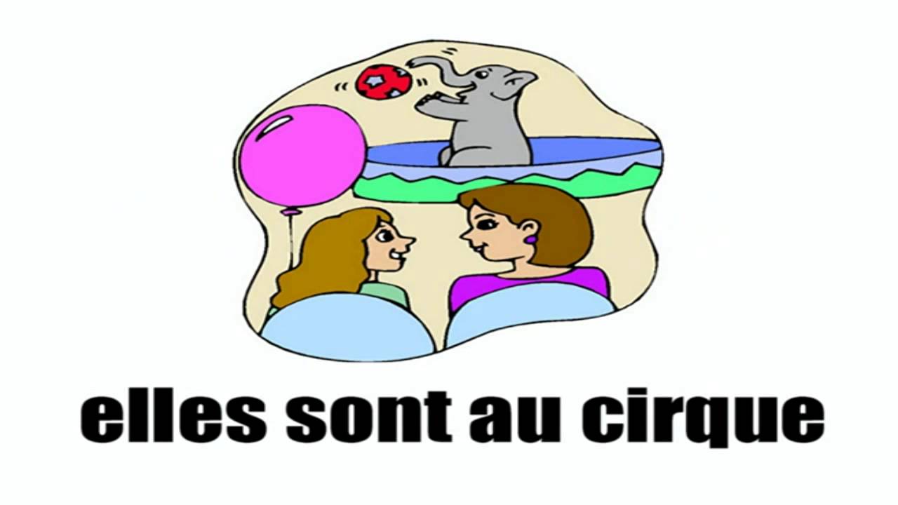 French words with pictures # Verbs and sentences - What are they doing - Episode 1