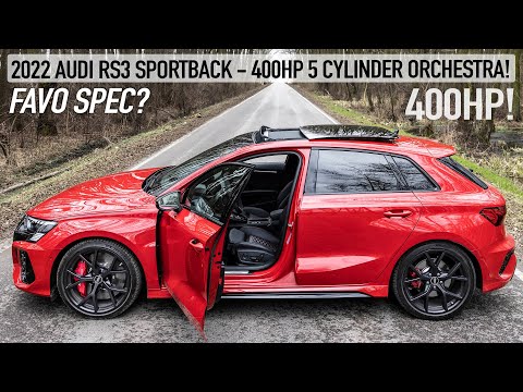 PUSHED HARD! 2022 AUDI RS3 SPORTBACK - 400HP 5 CYL ORCHESTRA - HOTTEST AUDI THIS YEAR! - IN DETAIL