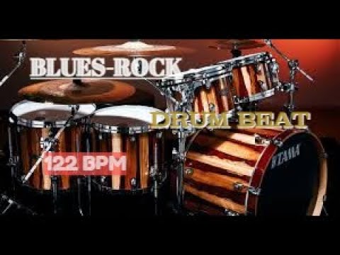 Blues-rock Drum Beat 1 - Backing Tracks - 4/4 Grooves - Drum Loop - 122 BPM - Rhythm Blues Drum