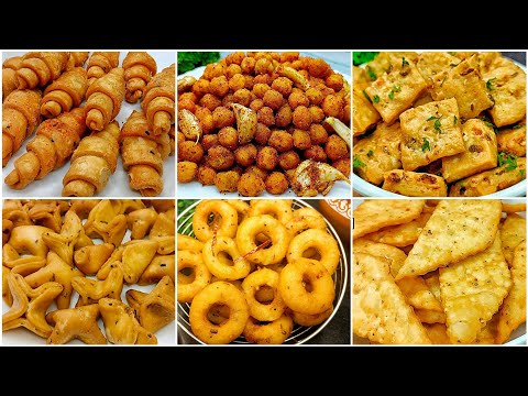 6 Diwali Snacks Recipes | Diwali Snacks Recipes | Diwali Recipe | Diwali Nasta | New Recipe